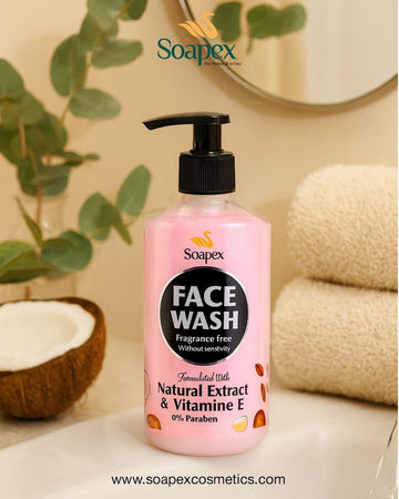Soapex Natural Extract & Vitamine E Fragrance Free Face Wash