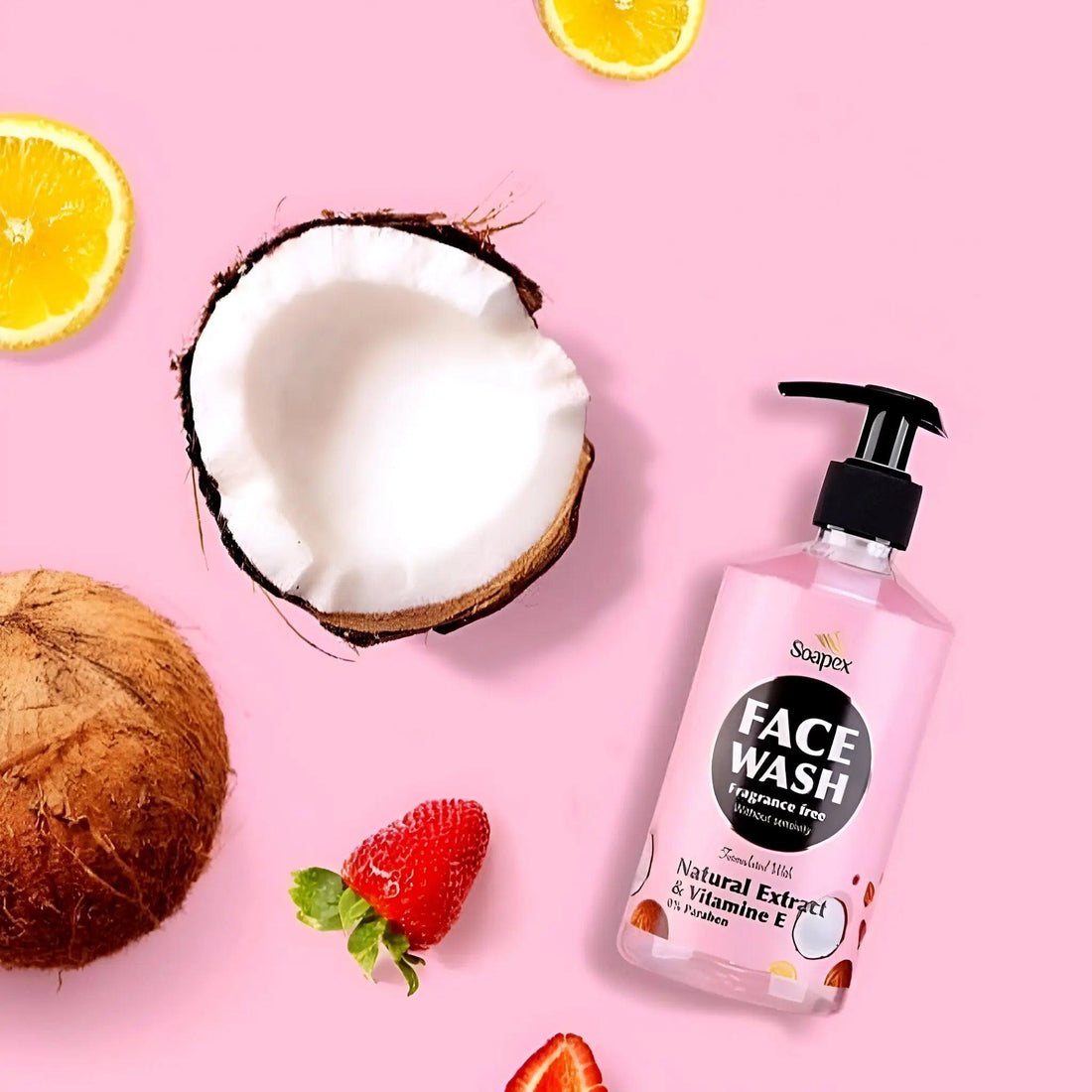 Soapex Natural Extract & Vitamine E Fragrance Free Face Wash
